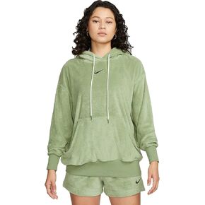 Nike Sportswear Women's Oversized Terry Pullover Hoodie (as1, alpha, m, regular, regular, Oil Green/Cargo Khaki)
