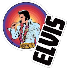 Desert Cactus Elvis Presley Sticker Vinyl Decal Laptop Water Bottle Car Scrapbook (4 Inch) (Version 2)