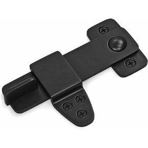 Barn Door Latch - Shed Door Latch - Sliding Barn Door Latches and Catches - Barn Door Lock - Black Wrought Iron Rustic Flip Latch Hardware Kit for Double Doors, Garden Gate, Cabinet, Bar, Pantry