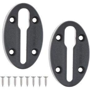 VTurboWay 2 Pcs 3" Kayak Track for Fishing Rod Holder, Reinforced Marine Nylon, Kayak Gear Track Accessories, Free Installation Screws, Black