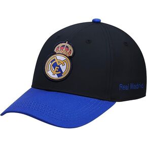 2024 Compatible with Real Madrid Official Soccer Cap 2 Black with Blue