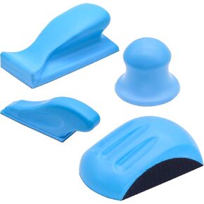 4PCS Hand Sanding Blocks Hook and Loop, 5 Inch Mouse Sanding Block and 5.3" Hand Sander Block for Woodworking Furniture Automotive Body Arts and Crafts