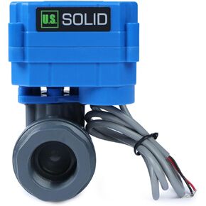 3/4 inch UPVC Motorized Ball Valve - 110V AC Plastic Electrical Ball Valve with Full Port, 2 Wire Auto Return, Normally Closed