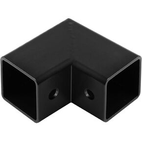 8 Pack 1" L Square Tube Connector, 2 Way Elbow Corner Clamps, 2 mm Thick, Black