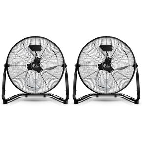 Simple Deluxe 18 Inch 3-Speed High Velocity Heavy Duty Metal Industrial Floor Fans, Black