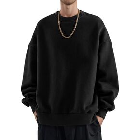 COZYPOIN Crewneck Sweatshirt for Men Long Sleeve Comfort Breathable Midweight Workout Casual Pullover Basic Sweatshirts