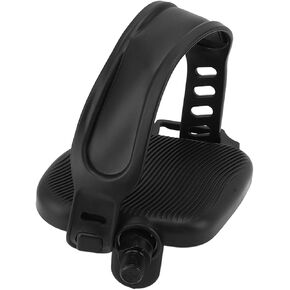 Exercise Pedals,1Pair Exercise Pedals Anti Slip Strip Pattern Portable Exercise Parts with Adjustable Strap for Stationary (1/2in Thread)