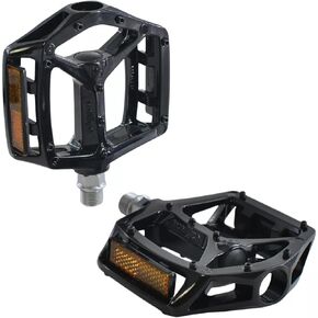 Wellgo MG3 Magnesium Pedals 9/16" for MTB BMX DH Platform DU Bearing, Black,WE3101