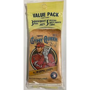 2019 Topps Gypsy Queen Baseball Value Pack - 3 Packs + 5 Green Parallel Cards - 6 Cards per Pack - Total of 23 Cards in Saudi Arabia