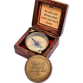 So You Can Always Find Your Way Back Home Engraved Compass-Religious Gifts for Men, Baptism Gifts for Boys,Confirmation,Christian Gifts, Catholic, Personalized Sentimental, Graduation, Inspirational
