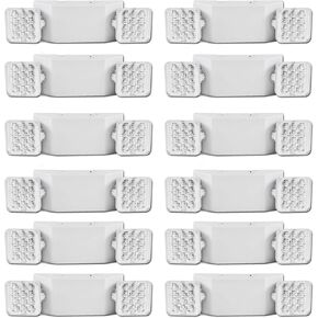 12 Pack Commercial LED Emergency Lights Fixture, Emergency Light with Battery Backup, Emergency Lights for Business Home power Failure, Two Adjustable Head Emergency Lighting, Hardwired 120-277V