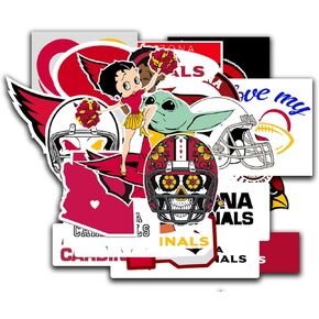 28 PCS Arizona Stickers Decal for Cardinals Sticker Football Stickers for Water Bottle, Laptop, Bicycle, Computer, Motorcycle, Travel Case, Car Decal Decoration Sticker 2-2.5 inches