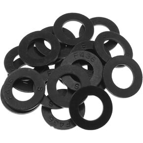 Maxmoral 20PCS 304 Stainless Steel Flat Washers 5/16 Inch Metal Flat Washers Screw and Bolt Firmware Support Surfaces for Appliances Factories Furniture Repair Black