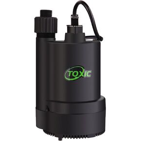 Water Pump Submersible Utility Pump Thermoplastic 1/3 HP Portable Electric Water Removal Drain Pump for Garden Tub Pond Basement Swimming Pool with 10-Foot Cord…