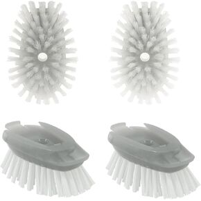 Soap Dispensing Dish Brush Refills, 4 Pack Dish Brush Replacement Head for OXO Steel Soap Dispensing Dish Brush