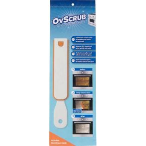 Oven Glass Cleaning Tool | Removes Dirt, Grease & Grime | Premium Microfiber Cloths | Cleans Oven Glass | Slim Foldable Handle | Works with Major Brands | Patented Design