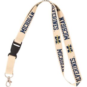 Desert Cactus University of Michigan Lanyard Wolverines UM U of M Go Blue Hail Car Keys ID Badge Holder Lanyard Keychain Detachable Breakaway Snap Buckle (Lanyard C)