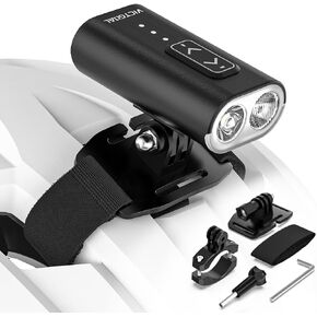 VICTGOAL Bike Helmet Light 800 Lumens Rechargeable 13 Modes Bike Front Light with High & Low Beam, Waterproof Bike Helmet Light with Dual Mounts for Helmet & Handlebar for Cycling