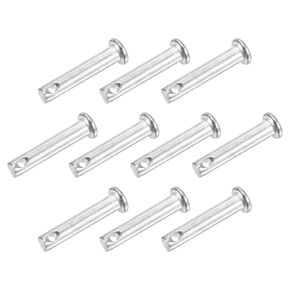 uxcell 10Pcs 3/16"x1" Single Hole Clevis Pins, Carbon Steel Flat Head Single Hole Clevis Pins for Mechanics Repair, Furniture Installation, Industrial Equipment, DIY (Blue White)