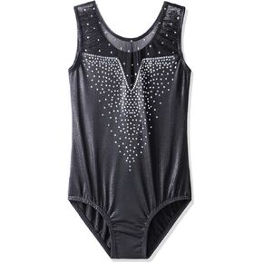BAOHULU Gymnastics Leotards for Toddler Girls Kids Sparkle Sequins Mesh Top Dancewear Party Costumes