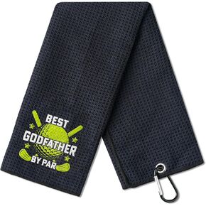 Godfather Gifts Golf Towel, Golf Gifts for Godfather, 40 x 60cm Microfiber Golf Towel for Golf Bags for Boss Day, Christmas