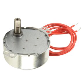 Fielect Synchronous Motor AC 12V 5-6RPM Turntable Motor CW/CCW Direction 4W TYC-50 Double Flat Tapping Shaft