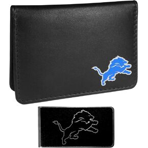 Siskiyou Sports NFL Detroit Lions Weekend Bi-fold Wallet & Black Money Clip, Black, One Size