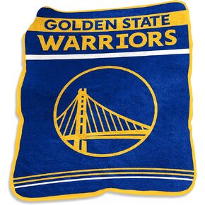 logobrands NBA Game Day Raschel Plush Throw Blanket, 50" x 60" (Golden State Warriors)