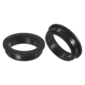 2-Pack 2-1/2 Inch Drill Hole, 2-1/16 Inch ID Silicone Rubber Grommets for Wiring, Wire Cable, Hole Plugs, Automotive, Firewall, Desk, Water Pipe, Hydroponic [Black]
