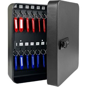 28 Key Box with Combination Lock,Key Cabinet Organizer and 28 Colored Name Tags Keys Storage for Homes Property Hotels Business