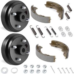 Rear Brake Hub Drums Brake Shoe Kit for EZGO Golf Cart 4 Cycle Gas Engines