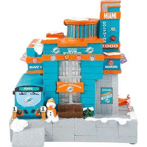 FOCO Miami Dolphins NFL Light Up Team Village Bus Station