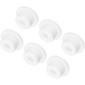 MECCANIXITY High Temp Silicone Plug Mount Dia 17mm/0.67 Inch t Shaped Rubber Stopper Hole Plugs for Powder Coating Plating Waterproof Sealing Plugs White Pack of 6