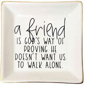 Jewelry Dish Tray Ceramic Trinket Dish Blessed God gifts,Wish Gifts for her - Appreciation Gratitude Gifts for Mom, Daughter, Nurse