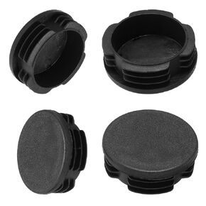 8Pack 2" Round Plastic Plugs, 50mm Round Black Furniture Leg Caps Round Tubing Black Plastic Plug Pipe Tubing End Cap for Round Metal Tube Furniture Finishing Plug