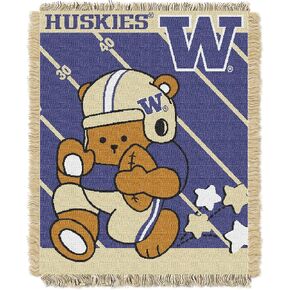 NCAA Washington Huskies Fullback Woven Jacquard Baby Throw, 36" x 46"