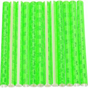 HARFINGTON 12pcs Bike Reflective Spoke Skins 0.2" Plastic Bicycle Spoke Reflectors Spoke Covers Trim Wrap Wheel 360°Visibility for Road Mountain Bike Motorcycles Decoration, Green