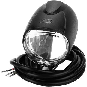 Bike Light with Horn, EBike LED Light Bicycle Bells Bicycle Horn Universal Voltage 2 in 1 Headlight Front Light LED Lamp Horn for Electric Bicycle EBike Bike Horn Light Combo