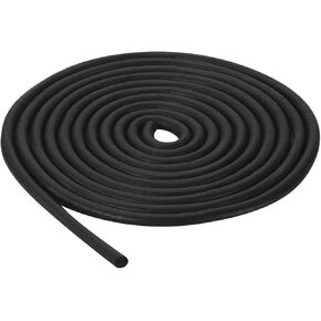 4mm x 2meters(DXL) Foam Rubber Weather Seal Strip - 1Pack - Good for DIY Furniture - Round EPDM Foam Rubber Weather Stripping - Black