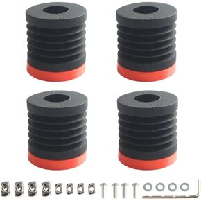 3D Printer Accessories Anti-Vibration Feet Pad,T-Slot 2020 Extrusion Landing Mat,for Bambu lab X1/P1P/P1S and for Creality Ender 3 Series, CR-5/6/10, Vyper/Kobra Series Aluminum Profile (Orange)