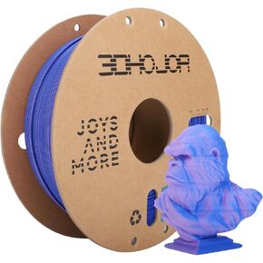 Dual Color Matte PLA 3D Printer Filament Matte pla Filament 1.75mm 2 in 1 Coextrusion 1KG Spool (2.2lbs) Multicolor PLA with Smooth Matte Finish for FDM 3D Printers-Purple Blue