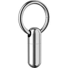 Small Pill Case Keychain Portable Pill Container Waterproof Titanium Pocket Pill Organizer, Tiny Pill Holder Bottle for Travel