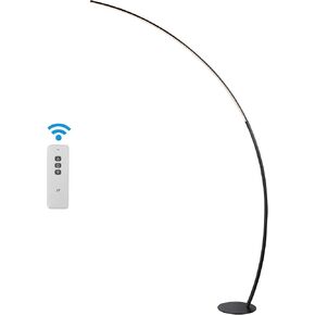JONATHAN Y JYL7134A Enzo 68" Contemporary Minimalist Metal Arc Dimmable Integrated LED Floor Lamp for Bedroom, Living Room, Office, Black
