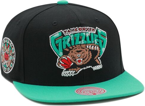 قبعة Mitchell & Ness Vancouver Grizzlies NBA Side Core 2.0 Snapback - أسود/رقعة جانبية in Saudi Arabia