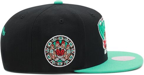 قبعة Mitchell & Ness Vancouver Grizzlies NBA Side Core 2.0 Snapback - أسود/رقعة جانبية in Saudi Arabia