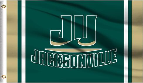 Jacksonville Dolphins Flag Outdoor ، خارج 3x5 لافتة ، جانب مزدوج in Kuwait