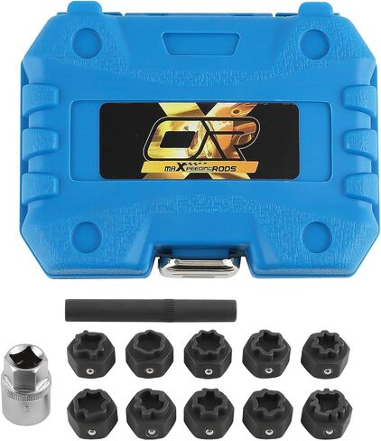 MaxPeedingRods 12pcs قفل العجلة مفتاح Nut Key متوافق مع Mercedes Benz ، مجموعة محول قفل القفل جوز الجوز ، قفل العجلة lugnut أداة إزالة الجوز in Kuwait
