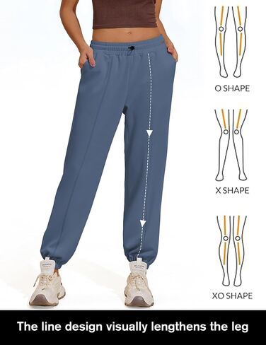 Pinspark Womens Spectionspants غير الرسمية سراويل تجريب رياضية سروال السفن السفلية سراويل صالة ناعمة مع جيوب in Kuwait