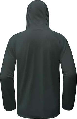 LOOGU Men's UPF 50+ Sun Protection Hoodie Shirt Long Sleeve Rash Guard SPF T-Shirts for Fishing Hiking in Saudi Arabia