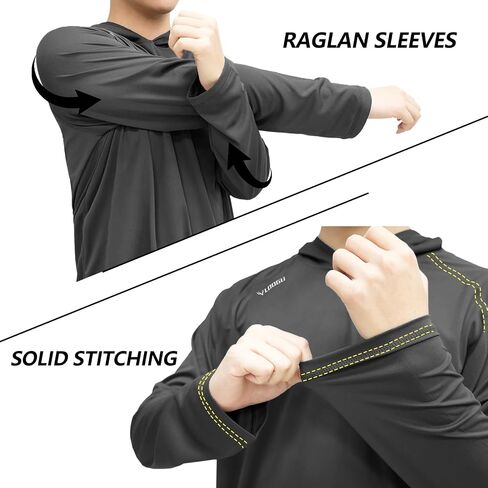 LOOGU Men's UPF 50+ Sun Protection Hoodie Shirt Long Sleeve Rash Guard SPF T-Shirts for Fishing Hiking in Saudi Arabia
